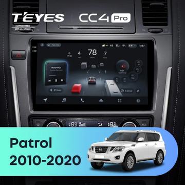 Teyes CC4 Pro (Экран 10,36") на Android 13, 8-ядер, 8ГБ-128ГБ, SIM-слот — на Nissan Patrol