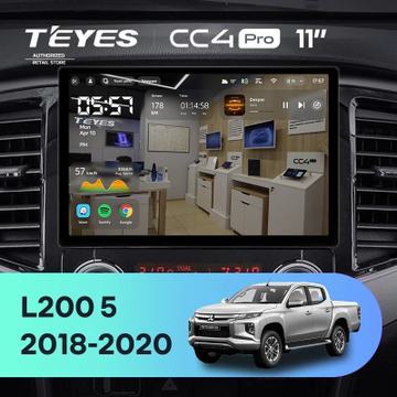 Teyes CC4 Pro (Экран 11") на Android 13, 8-ядер, 12ГБ-256ГБ, SIM-слот — на Mitsubishi L200