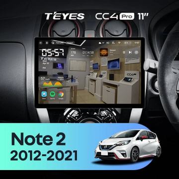 Teyes CC4 Pro (Экран 11") на Android 13, 8-ядер, 12ГБ-256ГБ, SIM-слот — на Nissan Note