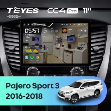 Teyes CC4 Pro (Экран 11") на Android 13, 8-ядер, 12ГБ-256ГБ, SIM-слот — на Mitsubishi Pajero Sport