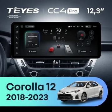 Teyes CC4 Pro 12.3" 8/128 Toyota Corolla 12 E210 XP210 (2018-2023) Тип-B — на Toyota Corolla