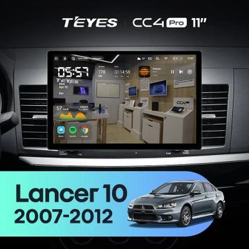 Teyes CC4 Pro (Экран 11") на Android 13, 8-ядер, 12ГБ-256ГБ, SIM-слот — на Mitsubishi Lancer