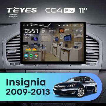 Teyes CC4 Pro (Экран 11") на Android 13, 8-ядер, 12ГБ-256ГБ, SIM-слот — на Opel Insignia