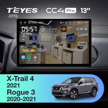Teyes CC4 Pro (0din) (Экран 13") на Android 13, 8-ядер, 8ГБ-128ГБ, SIM-слот — на Nissan Rogue