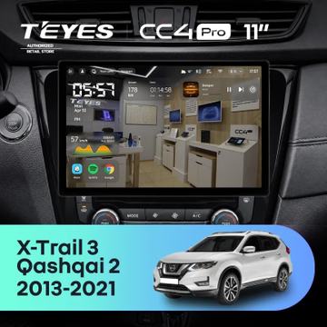 Teyes CC4 Pro (Экран 11") на Android 13, 8-ядер, 12ГБ-256ГБ, SIM-слот — на Nissan Qashqai